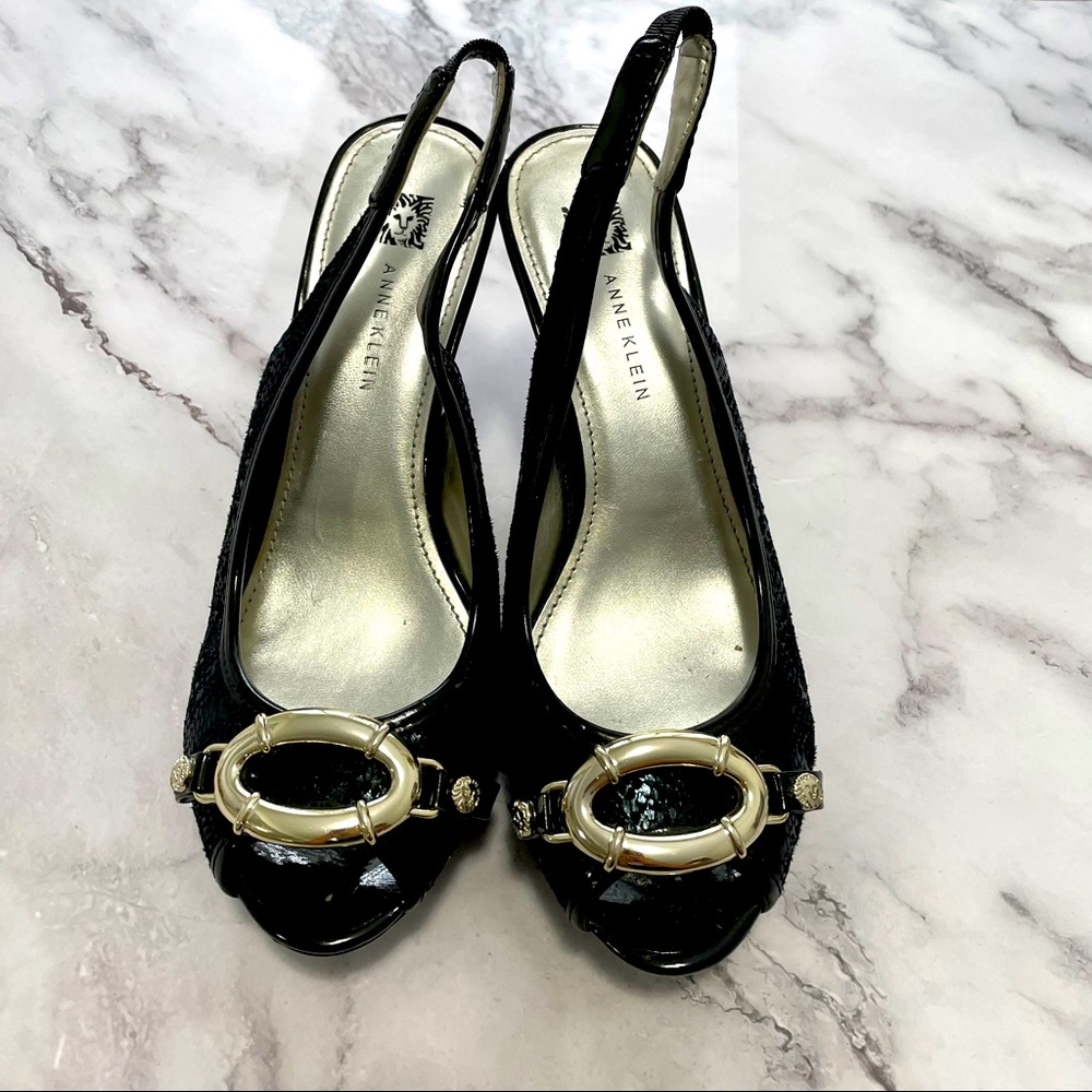 🛍 3/$45 Anne Klein Faux Croc Heels